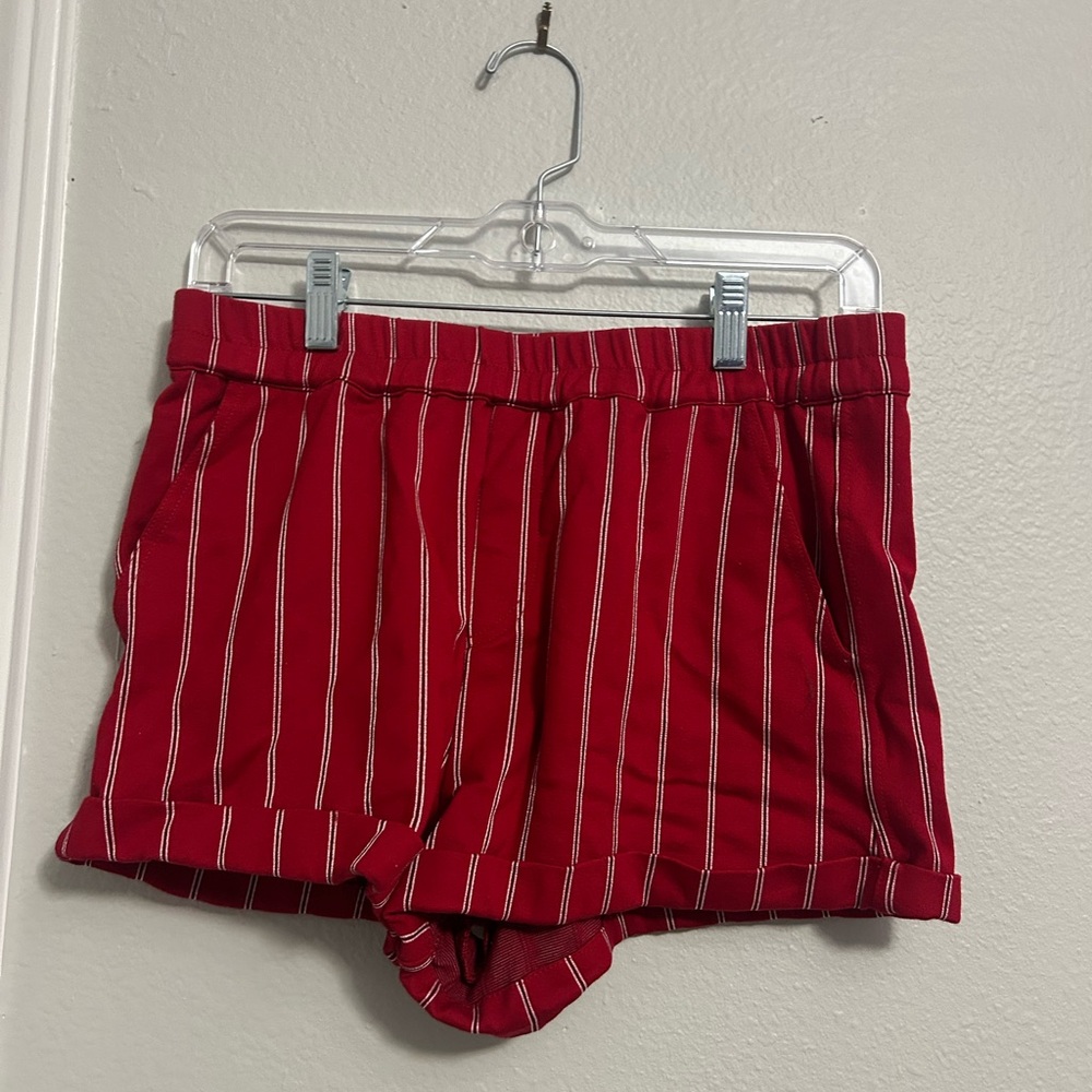 Forever 21 Red Shorts with White Stripes Women’s Size Medium